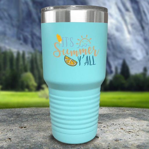 It's Summer Y'all Color Printed Tumblers Tumbler ZLAZER 30oz Tumbler Lavender 