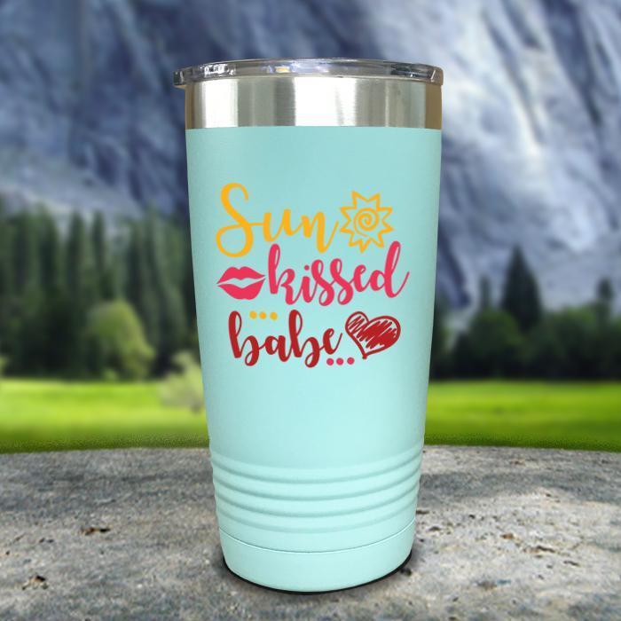 Sun Kissed Babe Color Printed Tumblers Tumbler ZLAZER 20oz Tumbler Mint 