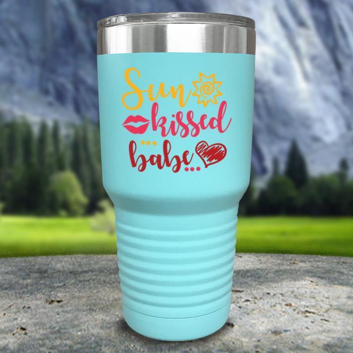 Sun Kissed Babe Color Printed Tumblers Tumbler ZLAZER 30oz Tumbler Mint 