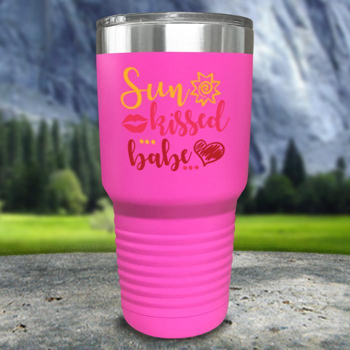 Sun Kissed Babe Color Printed Tumblers Tumbler ZLAZER 30oz Tumbler Pink 