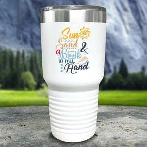 Sun Sand and A Book In My Hand Color Printed Tumblers Tumbler Nocturnal Coatings 