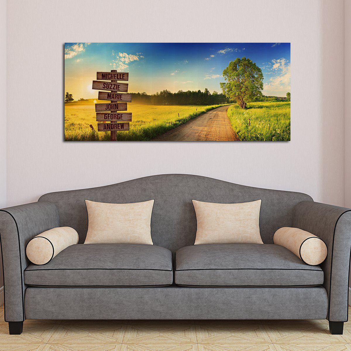 Personalized Sunset Tree Oversized Premium Canvas