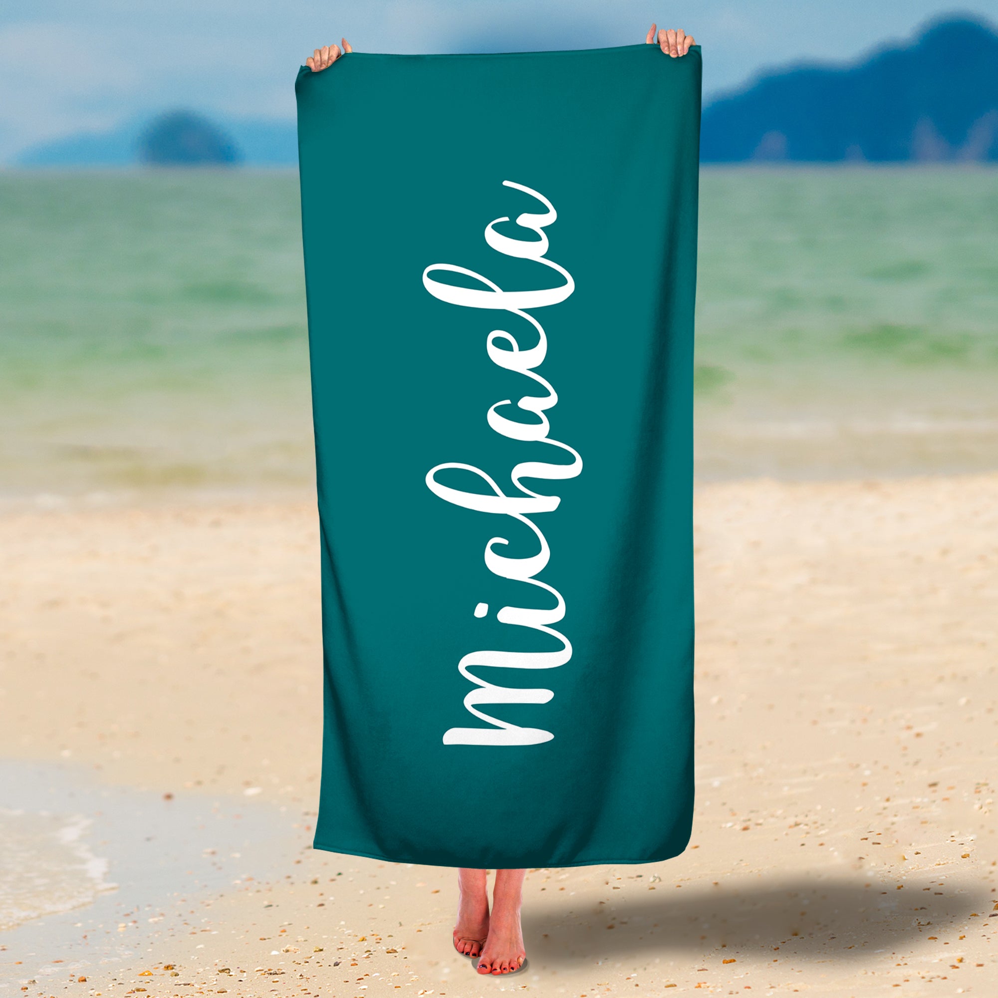 Personalized Scripty Style Name Premium Beach/Pool Towel