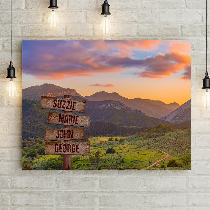 Personalized Twilight Meadow Premium Canvas