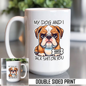 I Love My Dog Personalized Double Sided Print Mug