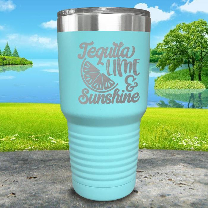 Tequila Lime and Sunshine Engraved Tumbler Tumbler ZLAZER 30oz Tumbler Mint 