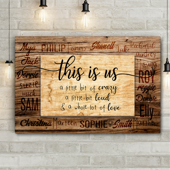 Personalized This Is Us Rustic Premium Canvas