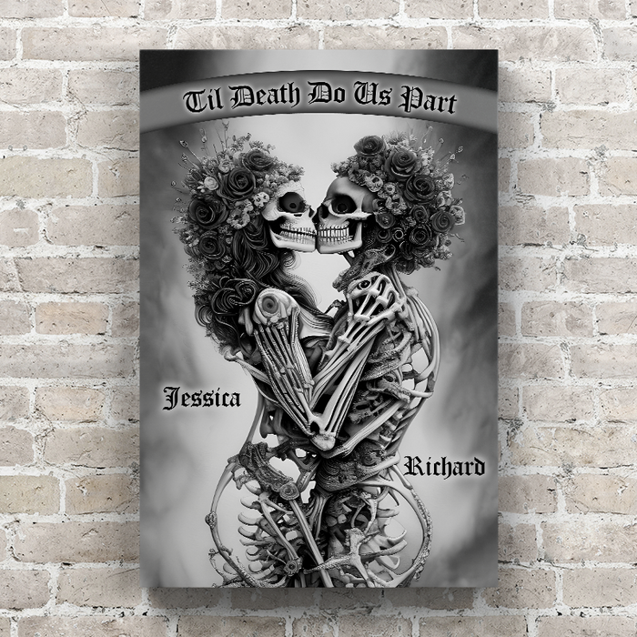 Til Death Do Us Part Personalized Canvas Wall Art