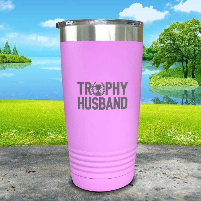 Trophy Husband Engraved Tumbler Tumbler Nocturnal Coatings 20oz Tumbler Lavender 