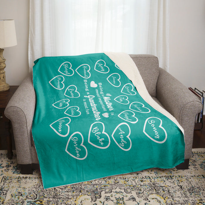 Grandmother Is Most Fun Personalized Blankets