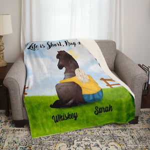 Personalized Girl With Horse Blanket
