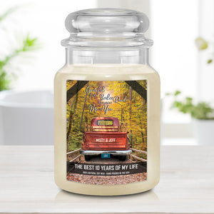Personalized Vintage Truck Candle