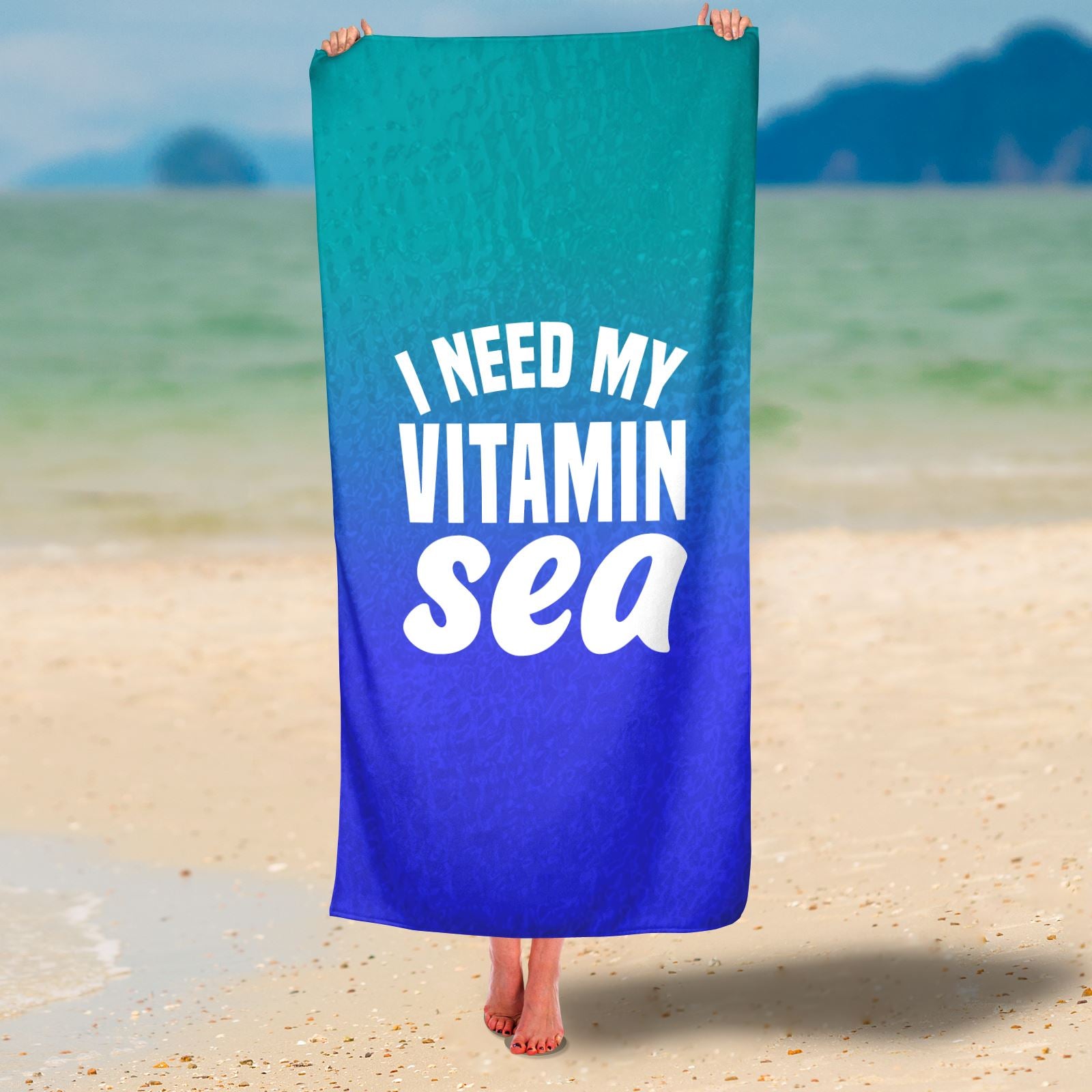 I Need My Vitamin Sea Premium Beach/Pool Towel