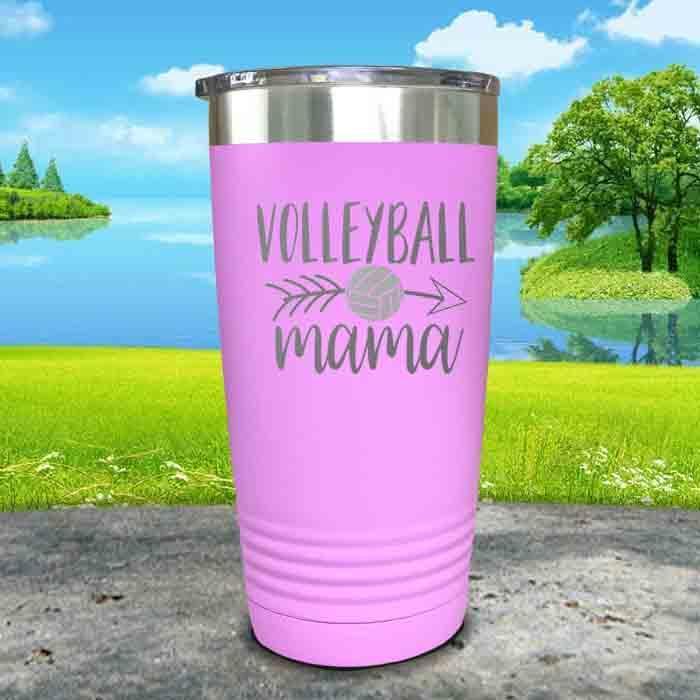 Volleyball Mama Engraved Tumbler Tumbler ZLAZER 20oz Tumbler Lavender 