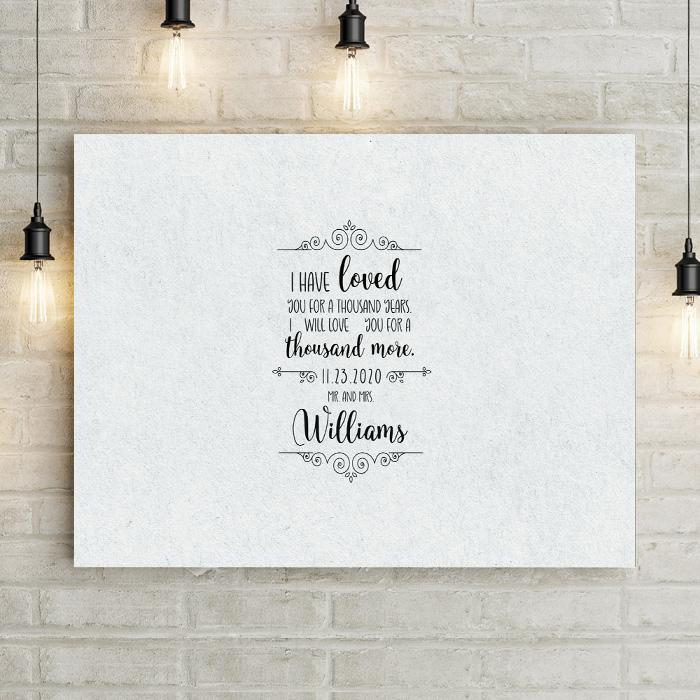 Wedding Guestbook Personalized Premium Canvas