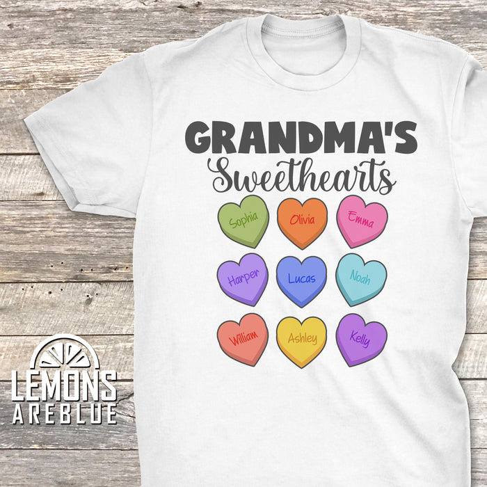 Grandparents Sweethearts Personalized Premium Tees