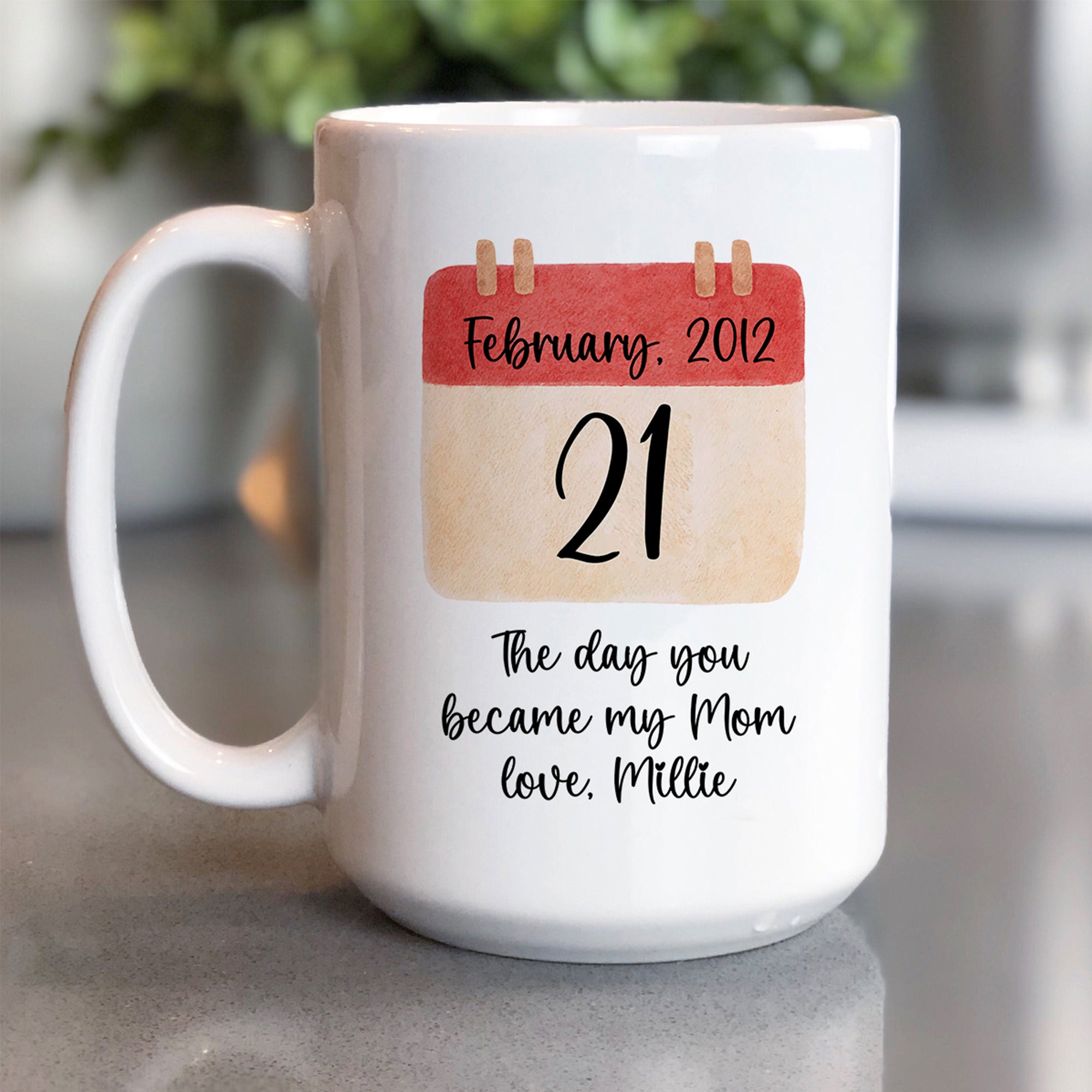 The Day You Became My Mom Personalized Mug
