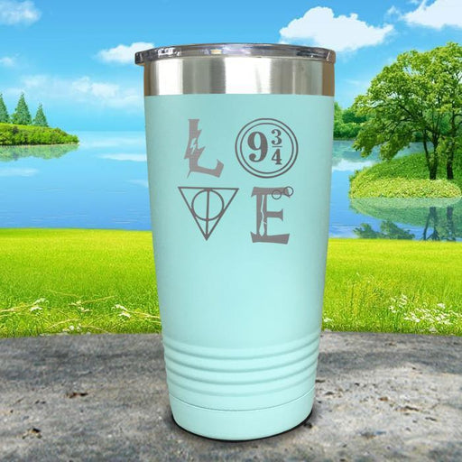 Love Wizard Magic Engraved Tumbler Tumbler ZLAZER 20oz Tumbler Mint 