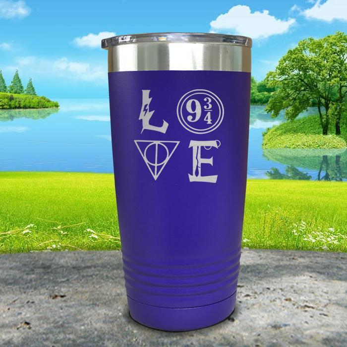 Love Wizard Magic Engraved Tumbler Tumbler ZLAZER 20oz Tumbler Royal Purple 