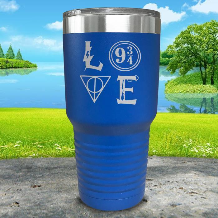 Love Wizard Magic Engraved Tumbler Tumbler ZLAZER 30oz Tumbler Blue 