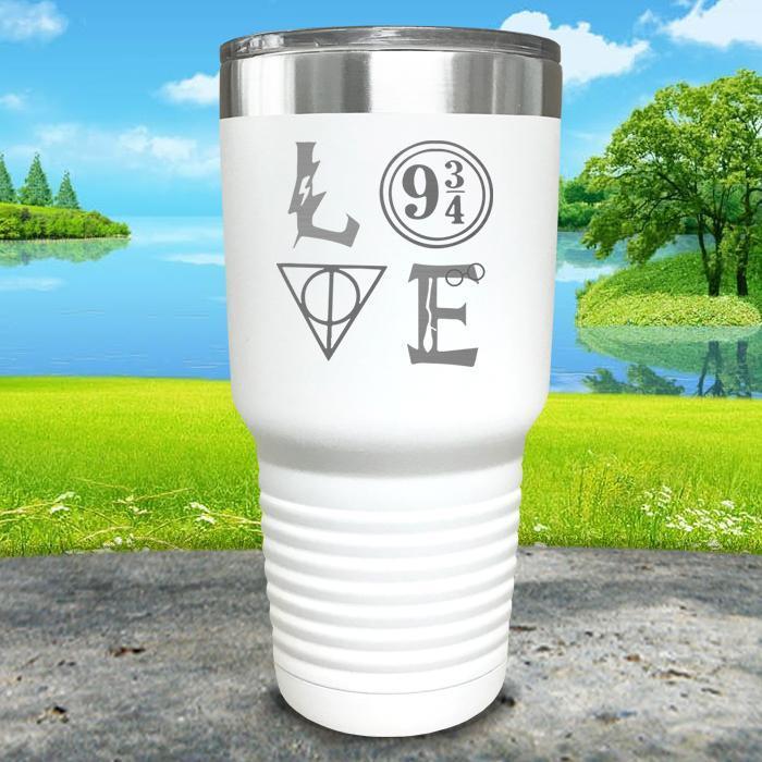 Love Wizard Magic Engraved Tumbler Tumbler ZLAZER 30oz Tumbler White 