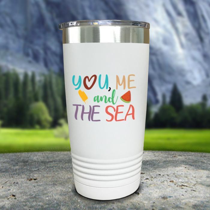 You Me and The Sea Color Printed Tumblers Tumbler ZLAZER 