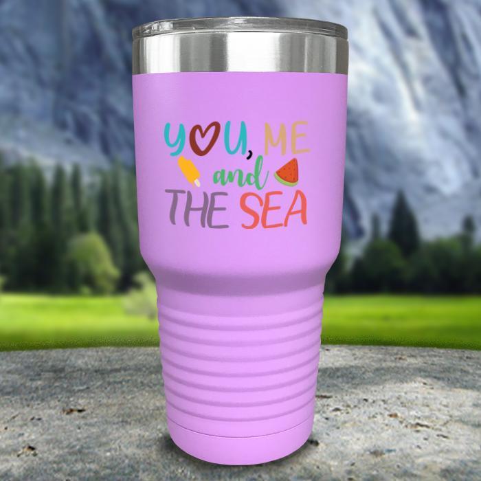 You Me and The Sea Color Printed Tumblers Tumbler ZLAZER 