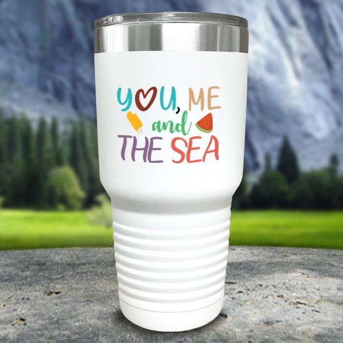 You Me and The Sea Color Printed Tumblers Tumbler ZLAZER 