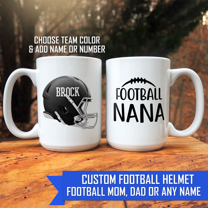 Custom Football Mom Dad Parent Double Sided 15oz Printed Mug