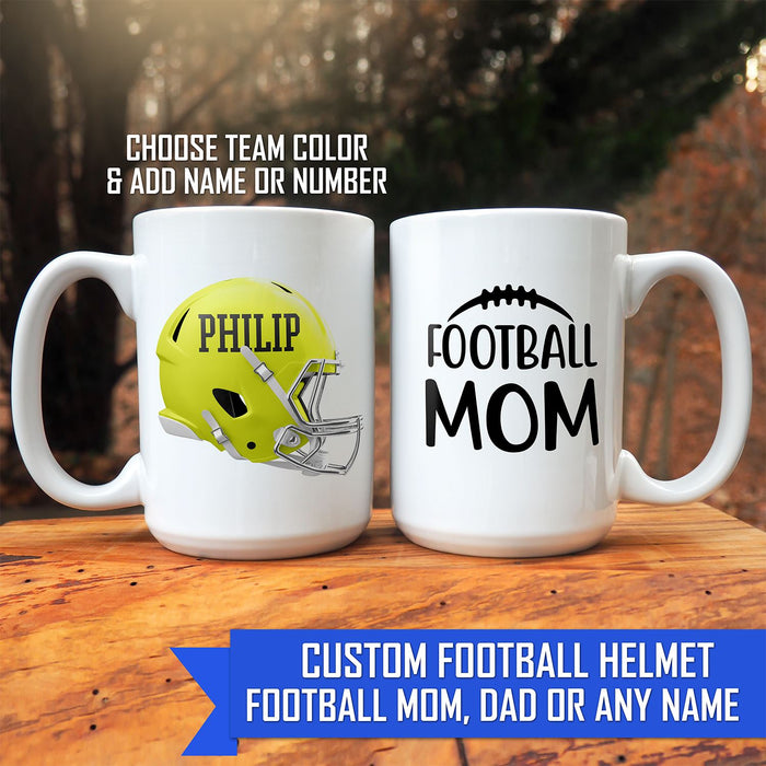 Custom Football Mom Dad Parent Double Sided 15oz Printed Mug