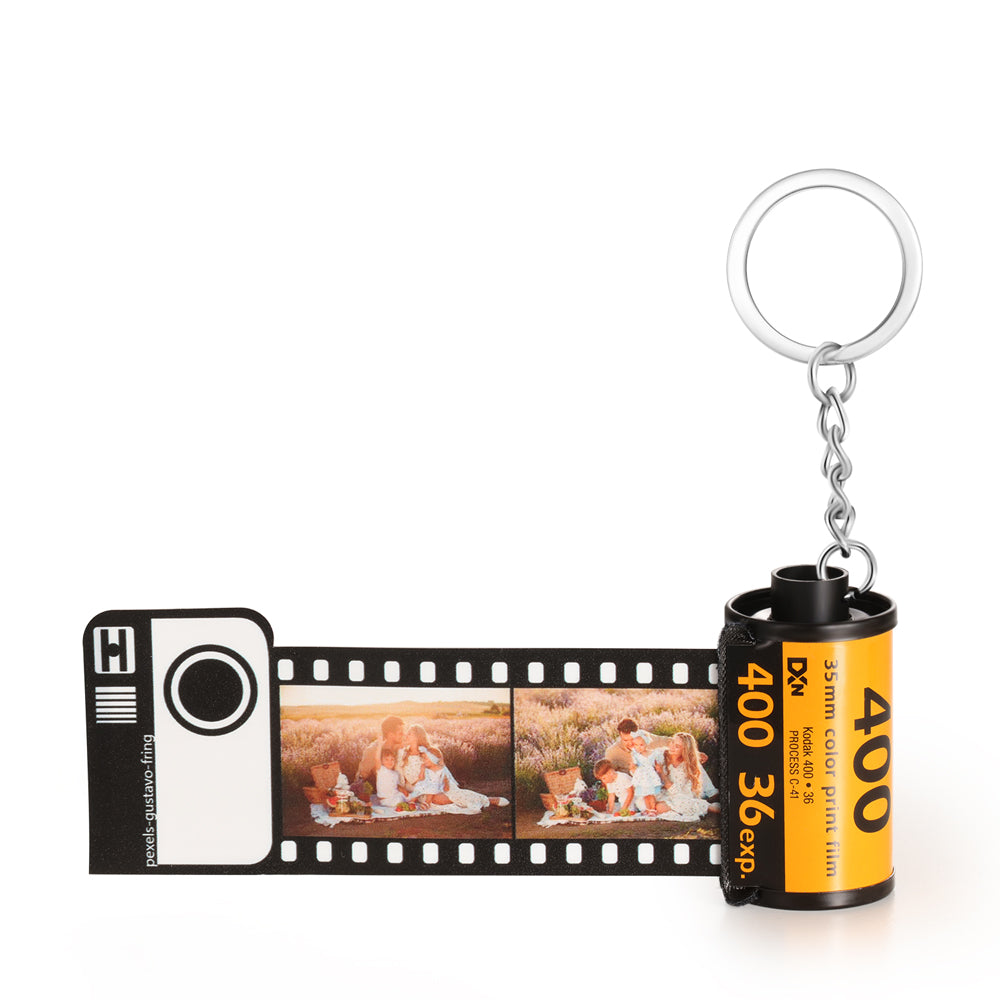 Personalized Plastic Custom Photo Memory Camera Rolls Keychain Holds 10 Photos