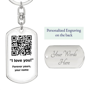 Personalized Love Message Keychains