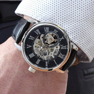 Full Wrap Photo Father's Day Gift - Genuine Men's Openwork Watch