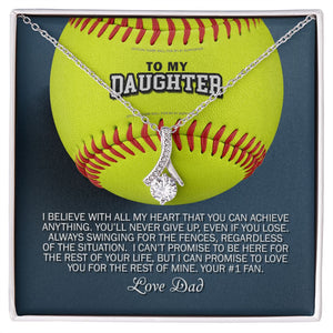 To My Daughter Never Give Up Love Dad Premium Jewelry