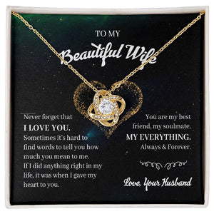 To My Beautiful Wife, My Everything Premium Jewelry