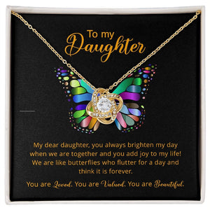 To my Daughter Butterfly Premium Jewelry Necklace