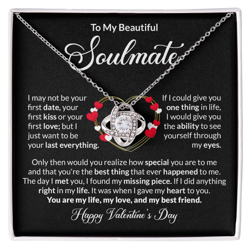 [ALMOST SOLD OUT] To My Beautiful Soulmate - Valentines Day Gift - Premium Love Knot Necklace