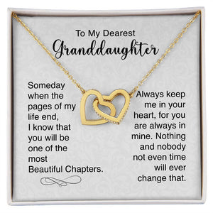 My Dearest Granddaughter Beautiful Chapter 2 Tone Heart Premium Jewelry
