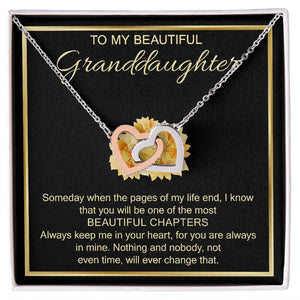 To My Beautiful Granddaughter Beautiful Chapters Hearts Premium Jewelry