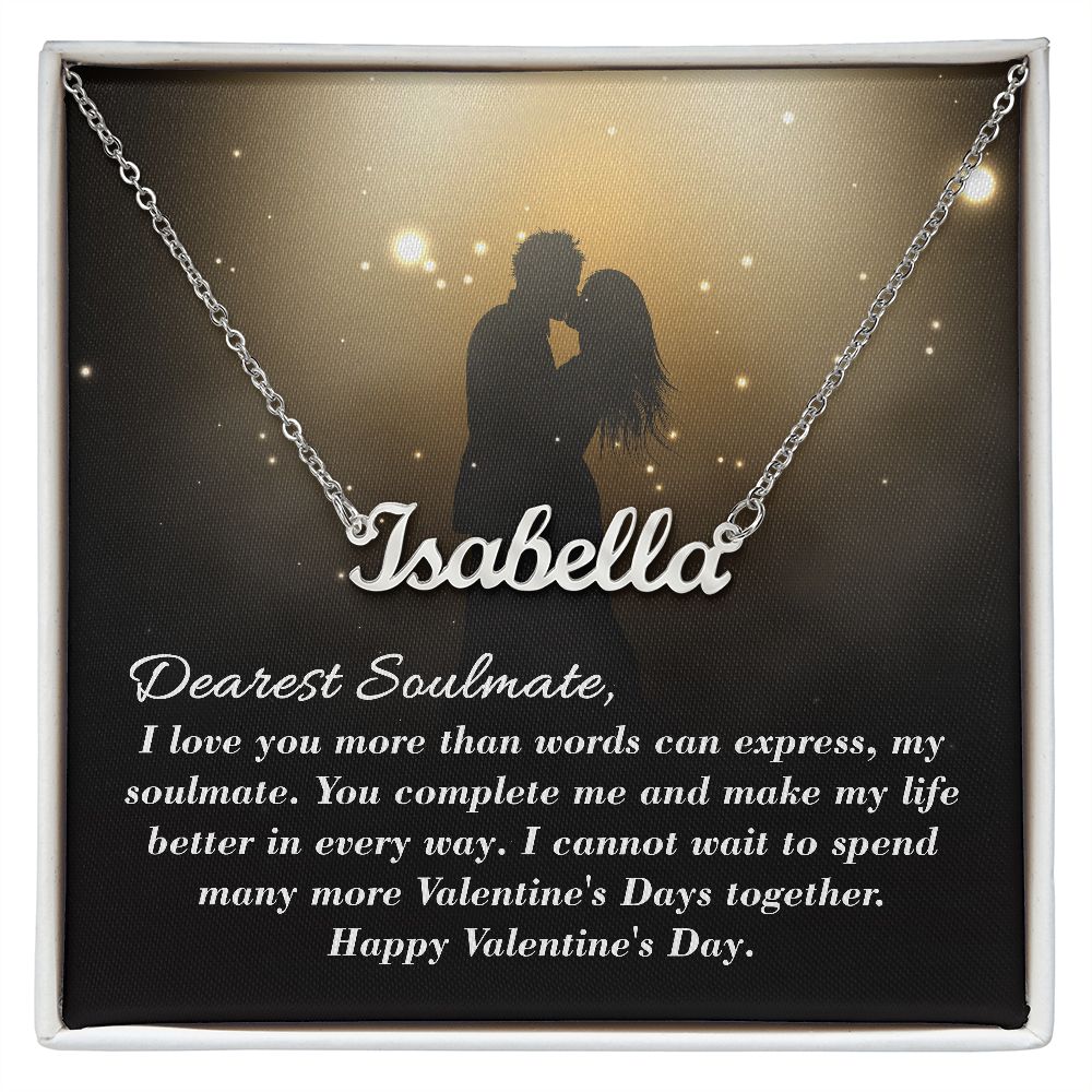 Custom Name Valentine's Gift for Dearest Soulmate Premium Jewelry