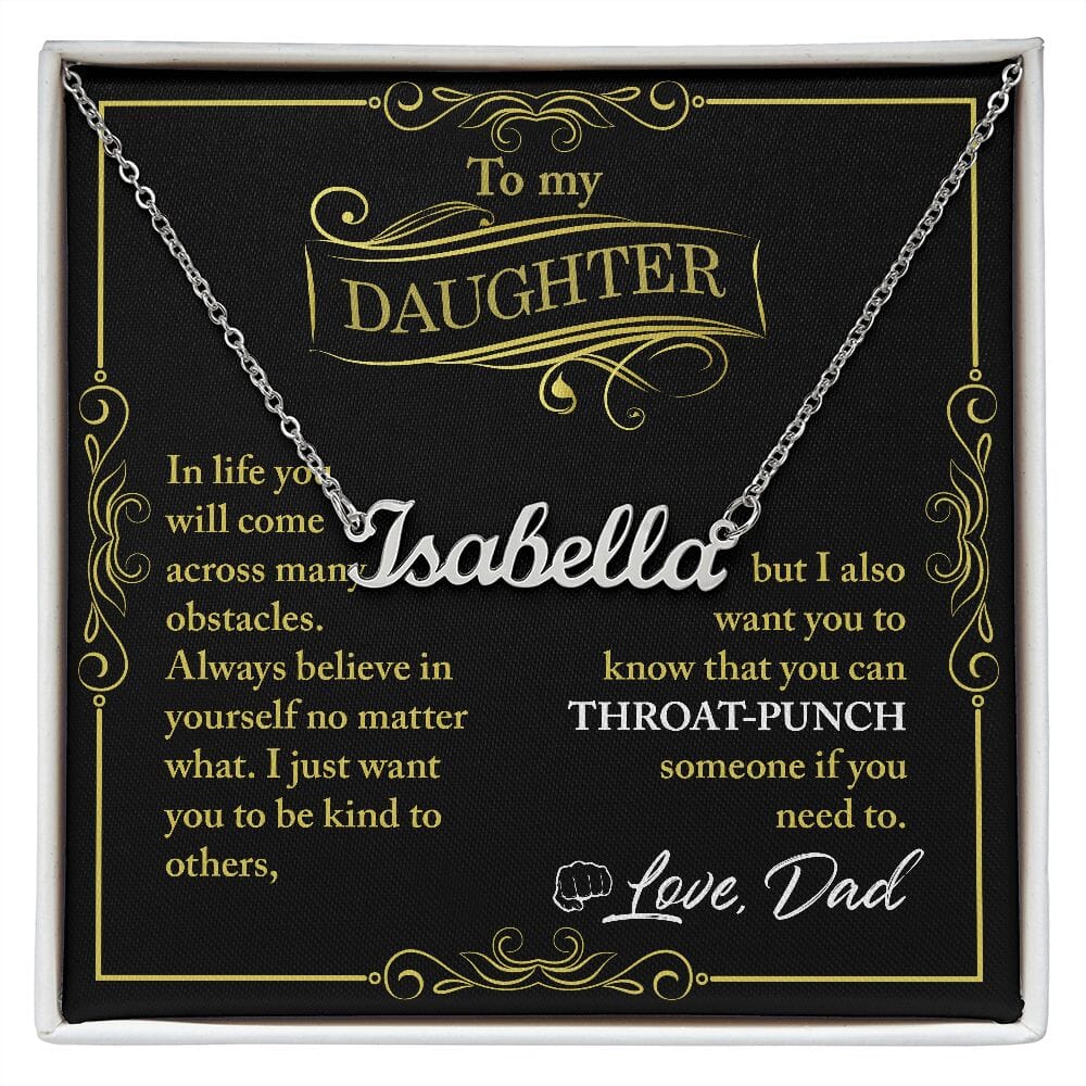 To My Daughter from Dad Personalized Name Necklace