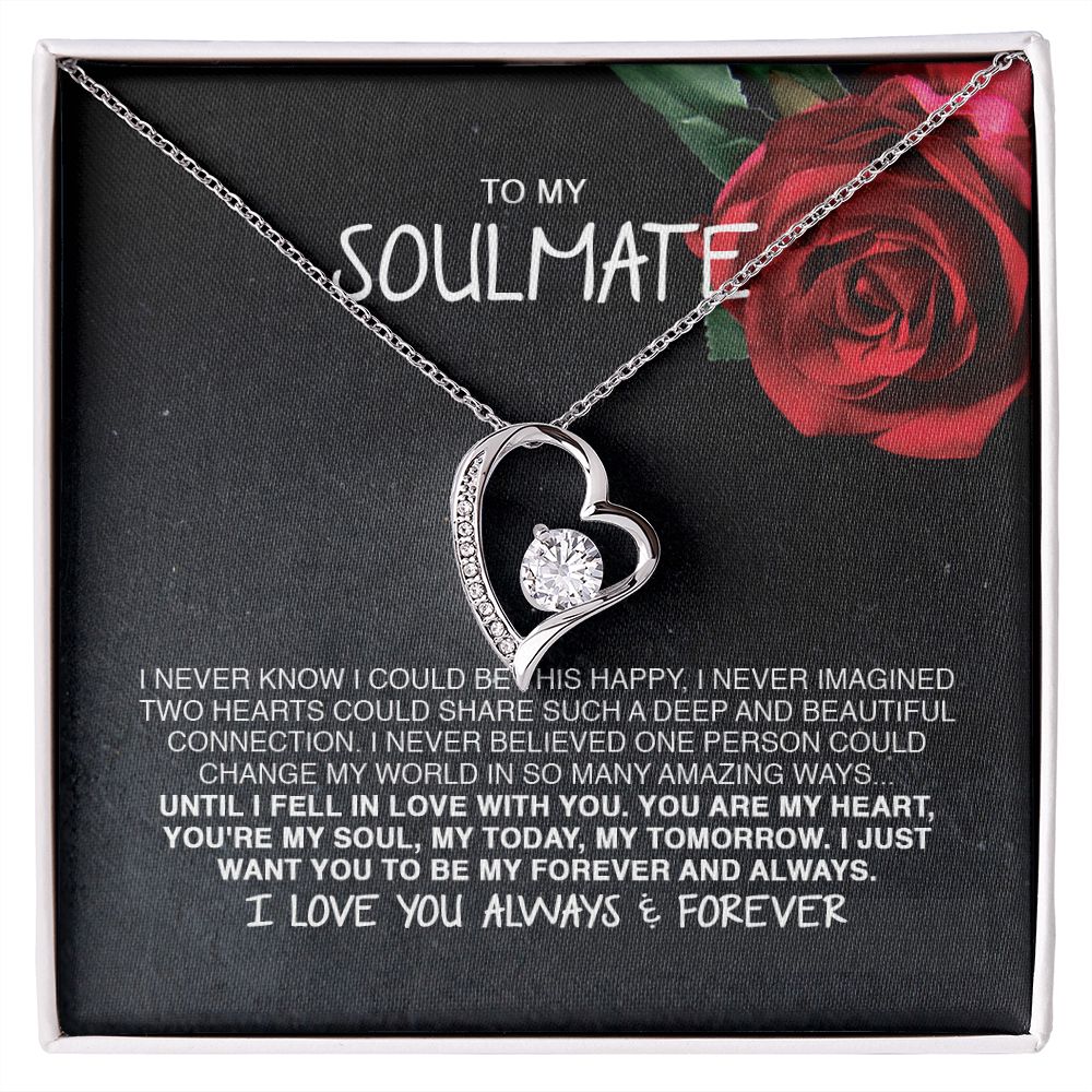 To My Soulmate Forever love Necklace