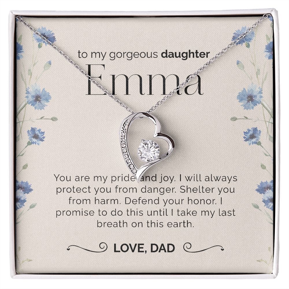 My Gorgeous Daughter My Pride and Joy Love Dad Premium Necklace