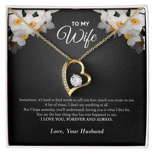 To My Wife Forever and Always Love Your Husband Premium Jewelry