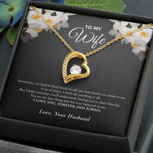 To My Wife Forever and Always Love Your Husband Premium Jewelry