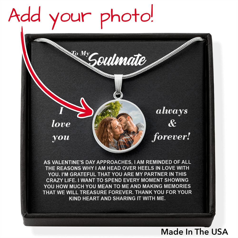 Personalized Valentine's Day Gift for Soulmate - Photo Upload Premium Jewelry