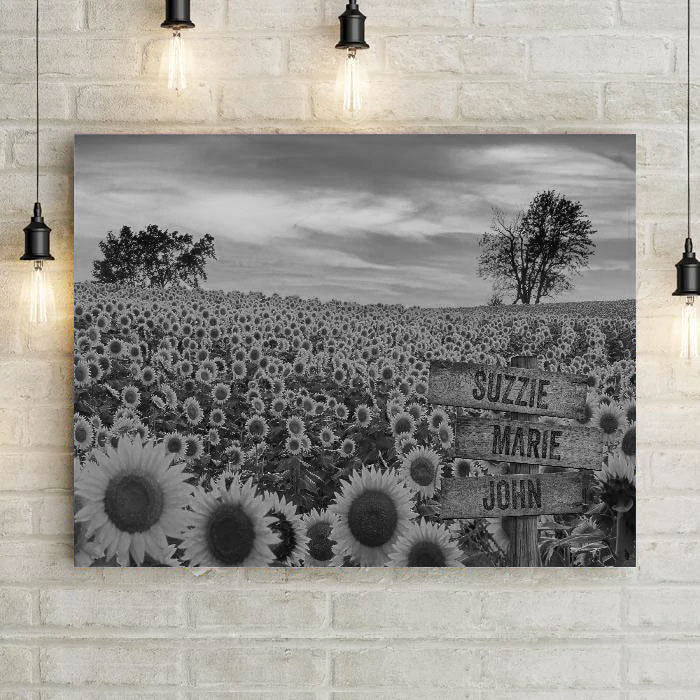 Sunflowers Personalized Premium Canvas