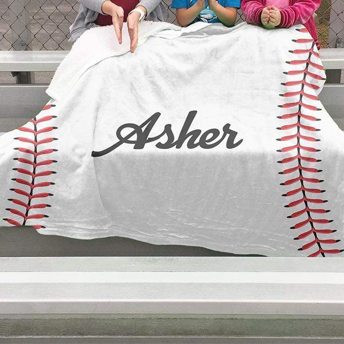 Baseball Personalized Sherpa Blanket Blankets Lemons Are Blue 