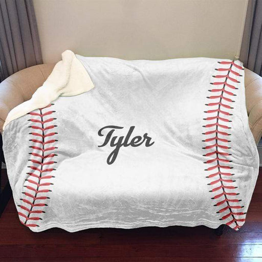 Baseball Personalized Sherpa Blanket Blankets Lemons Are Blue 