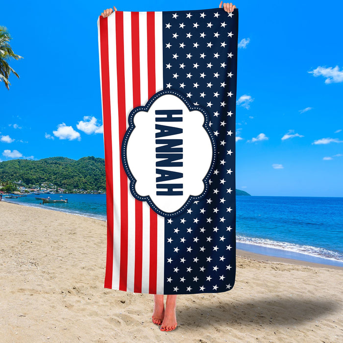 Classic Stars & Stripes Premium Beach/Pool Towel